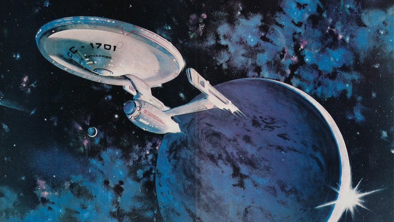The Enterprise’s new design. Concept painting by Mike Minor, via Memory Alpha.